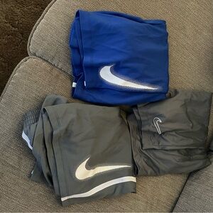 Nike Kids' Blue and Gray Shorts Duo